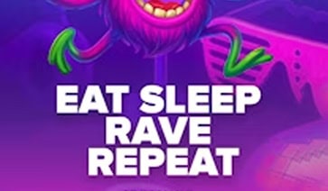 Eat Sleep Rave Repeat Slot Demo by 18 Gaming slot cover image