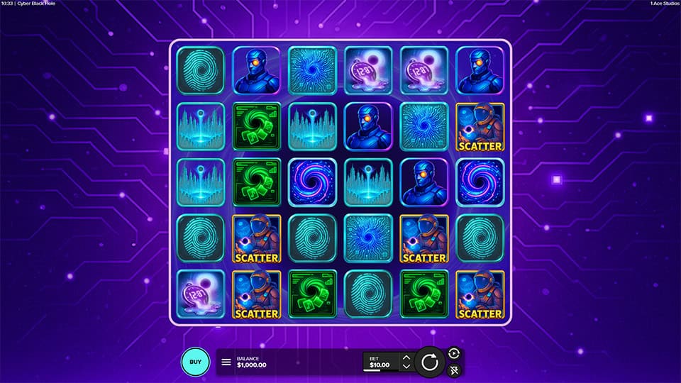 Cyber Black Hole slot game preview