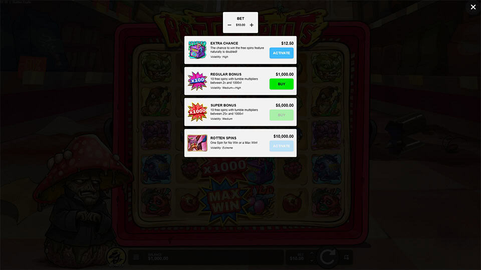 Rotten Fruits slot bonus buy