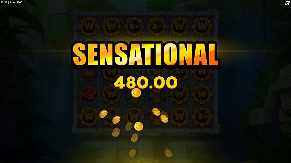 &ldquo;Sensational&rdquo; text appears with falling coins and glowing light.