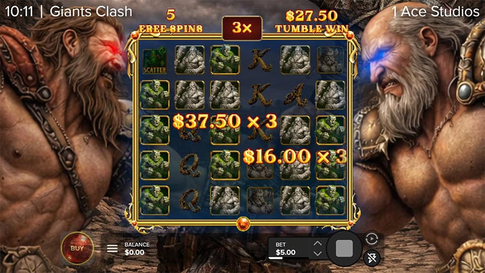 Giants Clash slot feature multiplier