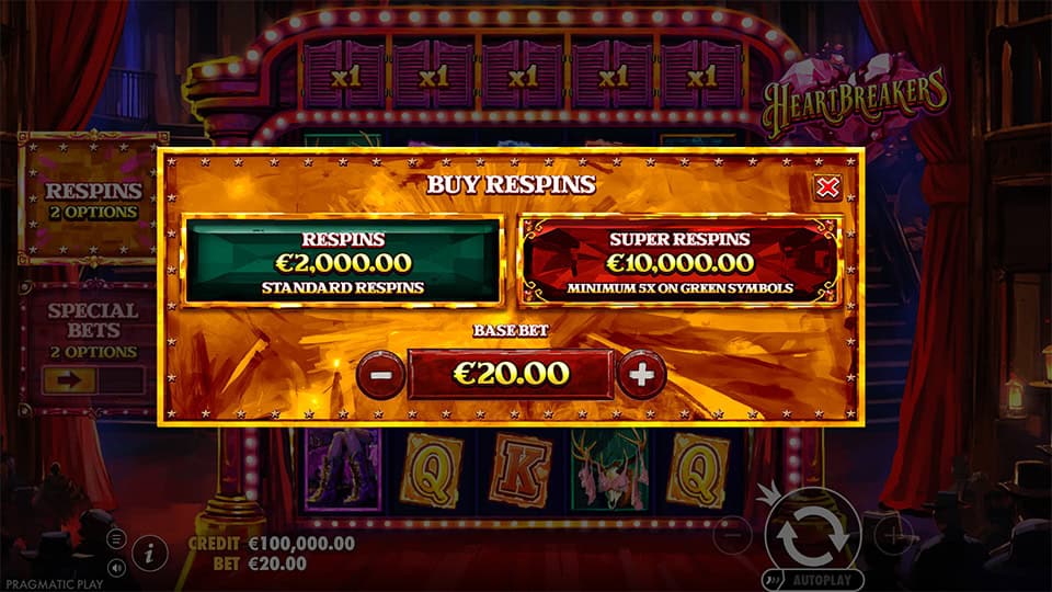 Heartbreakers slot bonus buy