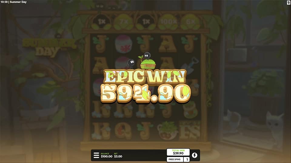 Summer Day slot big win