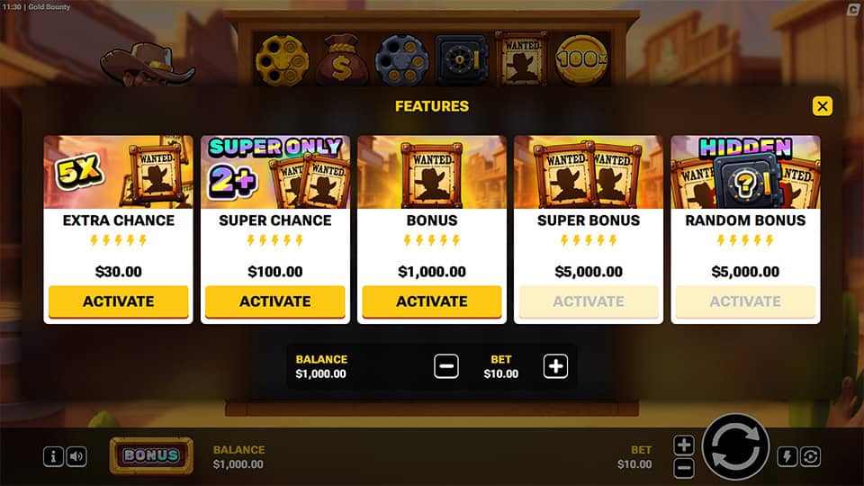 Gold Bounty slot bonus buy